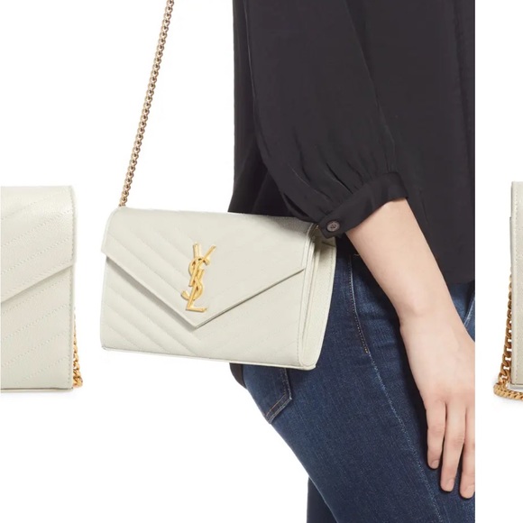 Saint Laurent Monogram chevron-quilted chain wallet - Picture 7 of 7